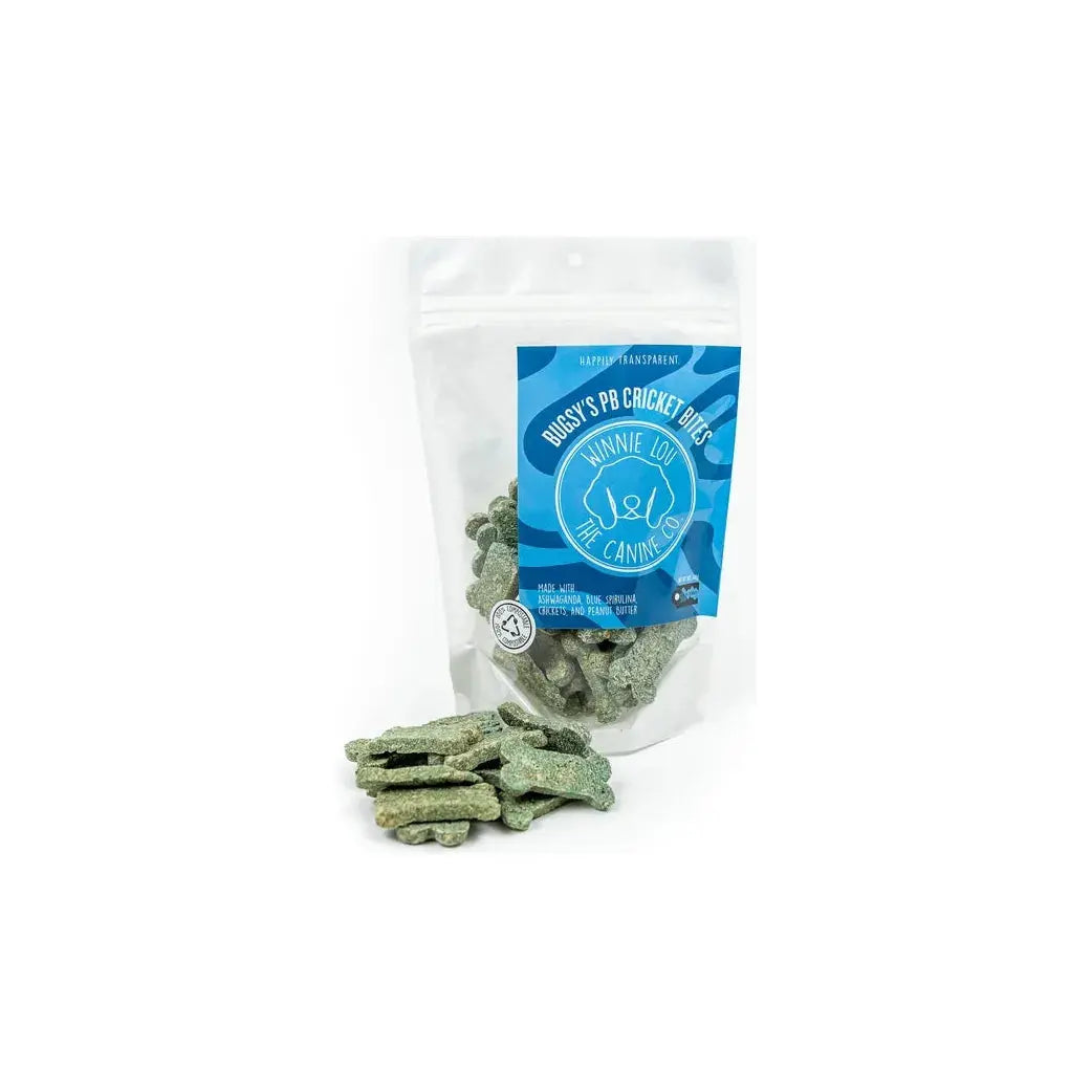 Winnie Lou Bugsy's 5 oz PB Cricket Bites - Nutritious Dog Treats