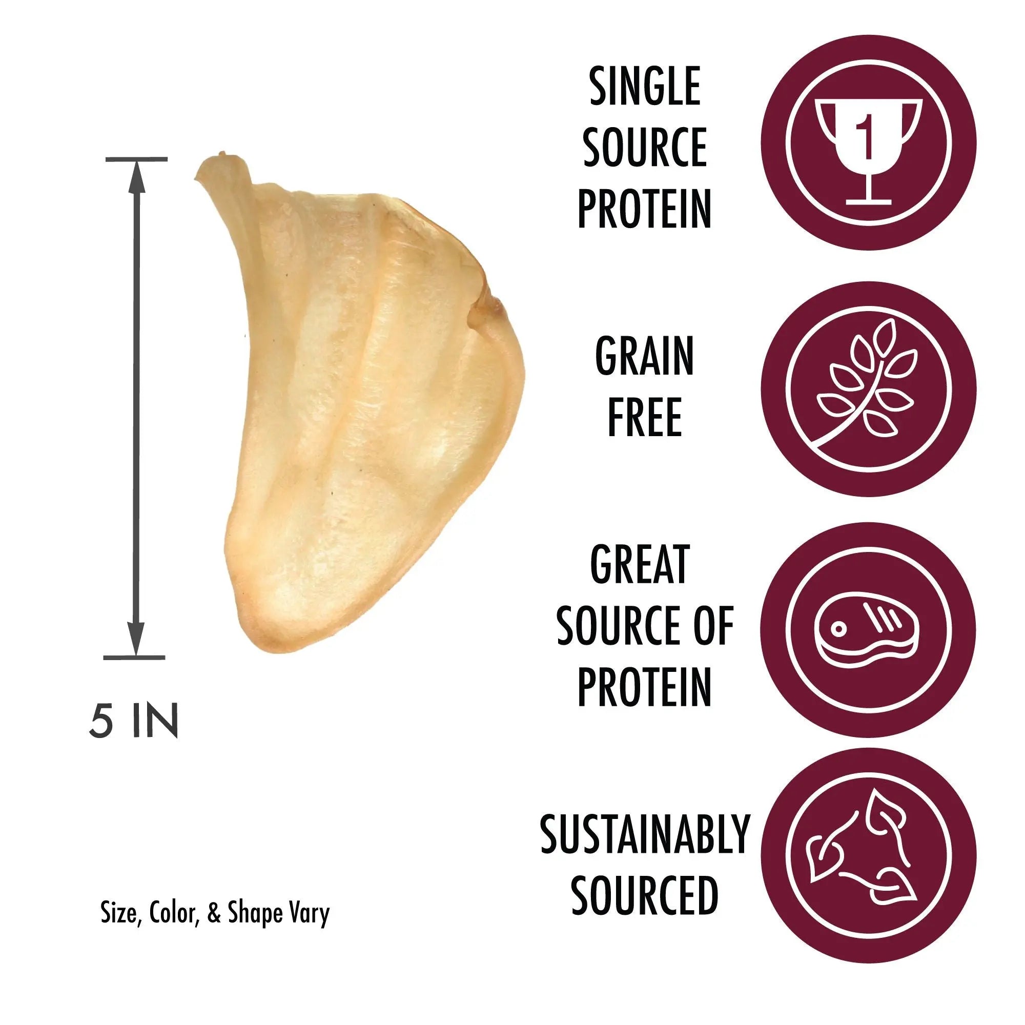 Wild Eats® Premium New Zealand Grass - Fed Natural Lamb Ear Chews for Dogs