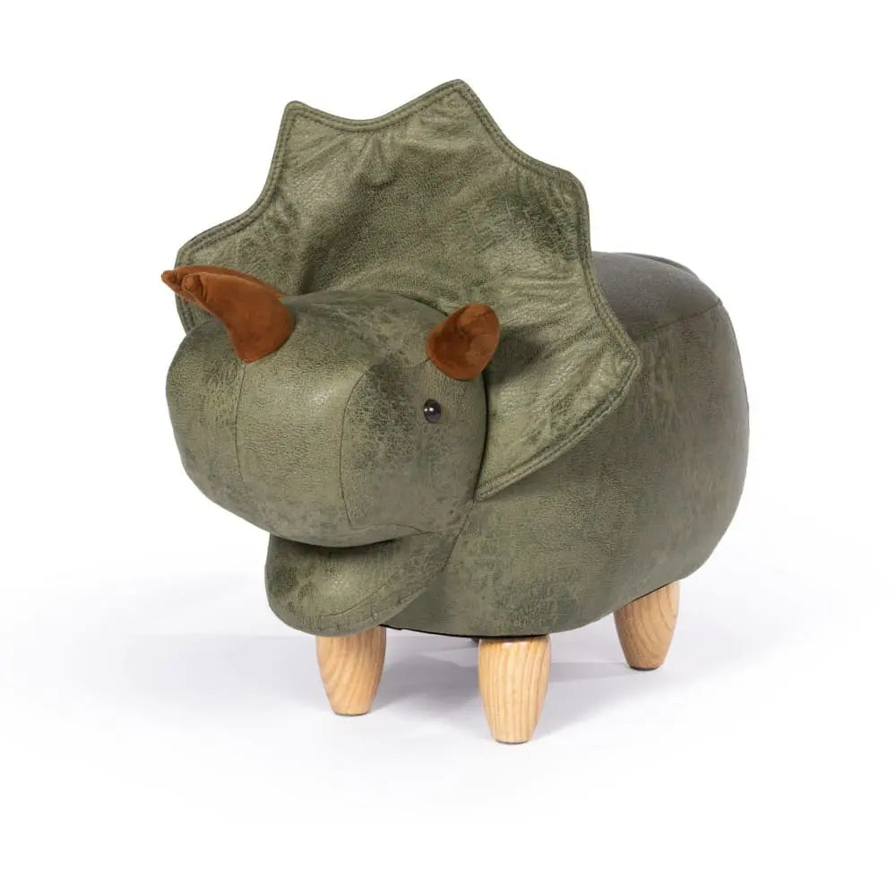 Prevue Pet Cozy Green Faux - Leather Dinosaur Ottoman Cat and Dog Hideaway