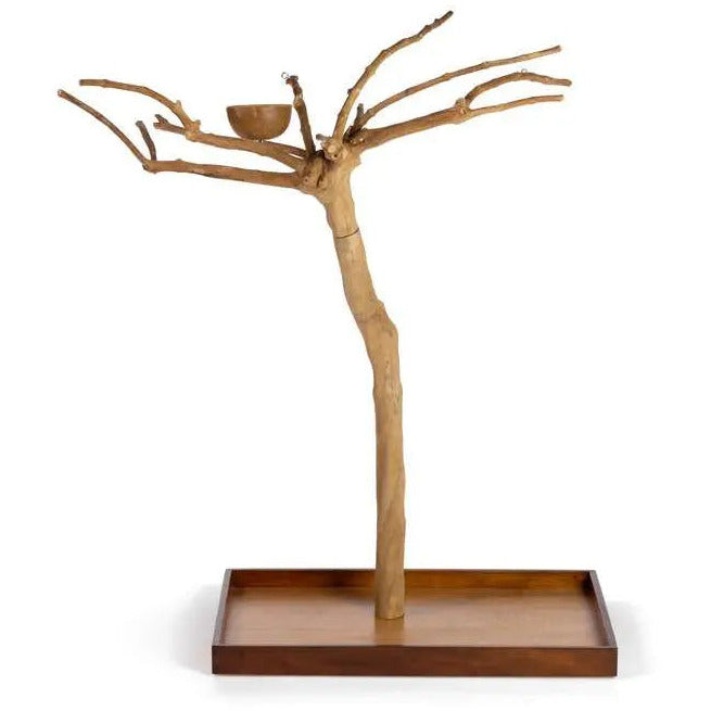 Prevue Pet Products Sustainable Coffeawood Floor Stand Perch Tree Style 2 for Large Birds