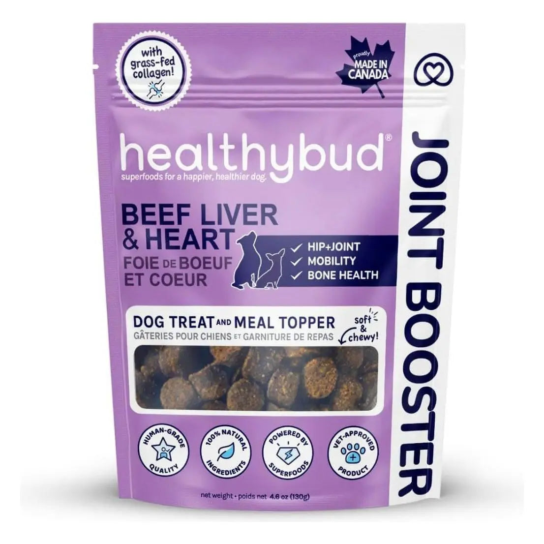 Healthybud Premium Beef-flavored Joint Booster Soft Dog Treats Specially Designed for Senior Dogs