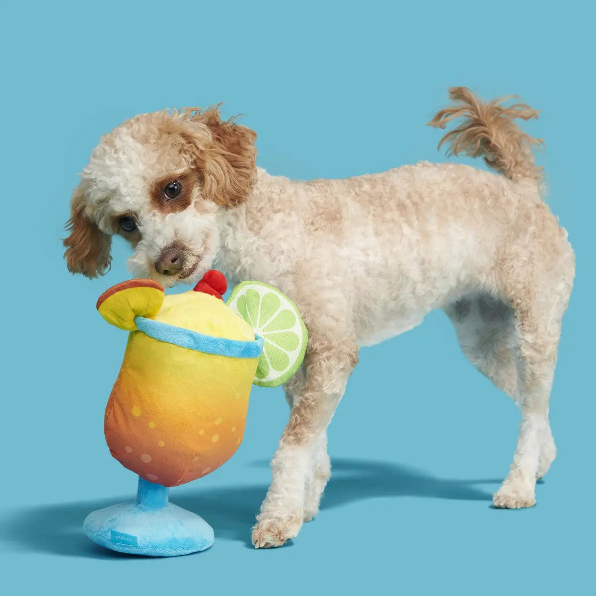 BARK Tropical Themed Plush Mai Tail Dog Toy for Canine Entertainment