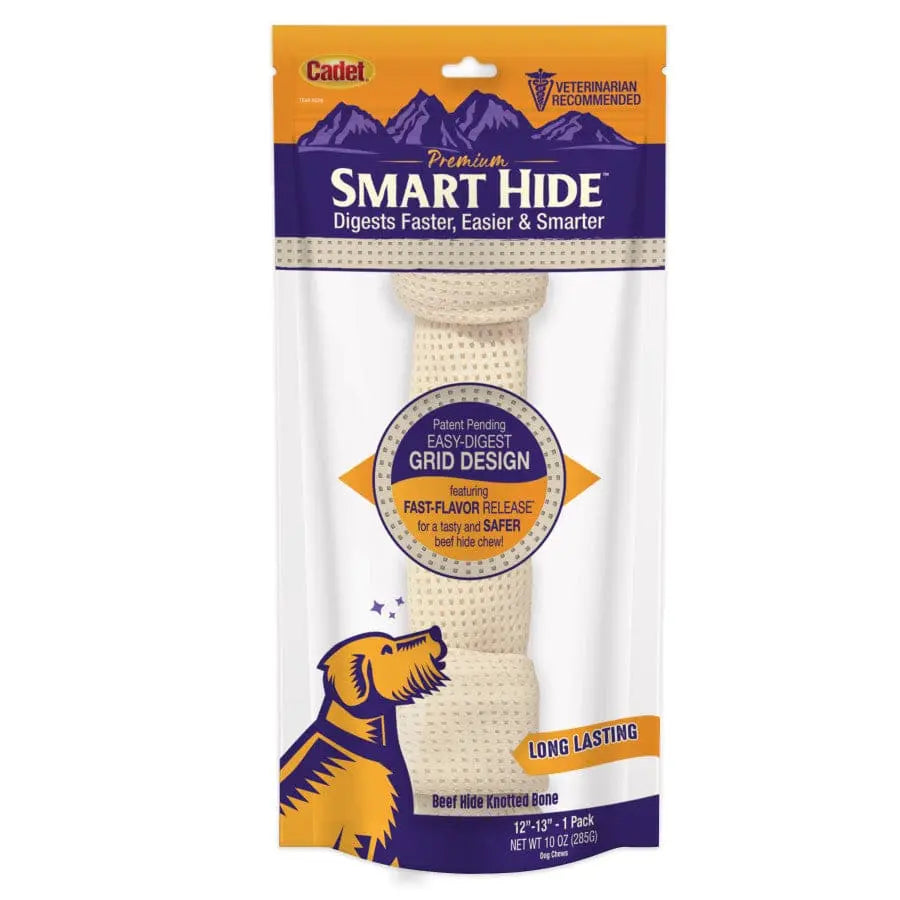 Cadet Smart Hide Knotted Rawhide Bone: Easily Digestible & Tasty for Dogs