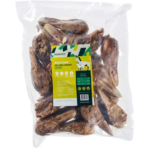 Momentum Carnivore Nutrition 18-Count Freeze-Dried Duck Heads for Dogs