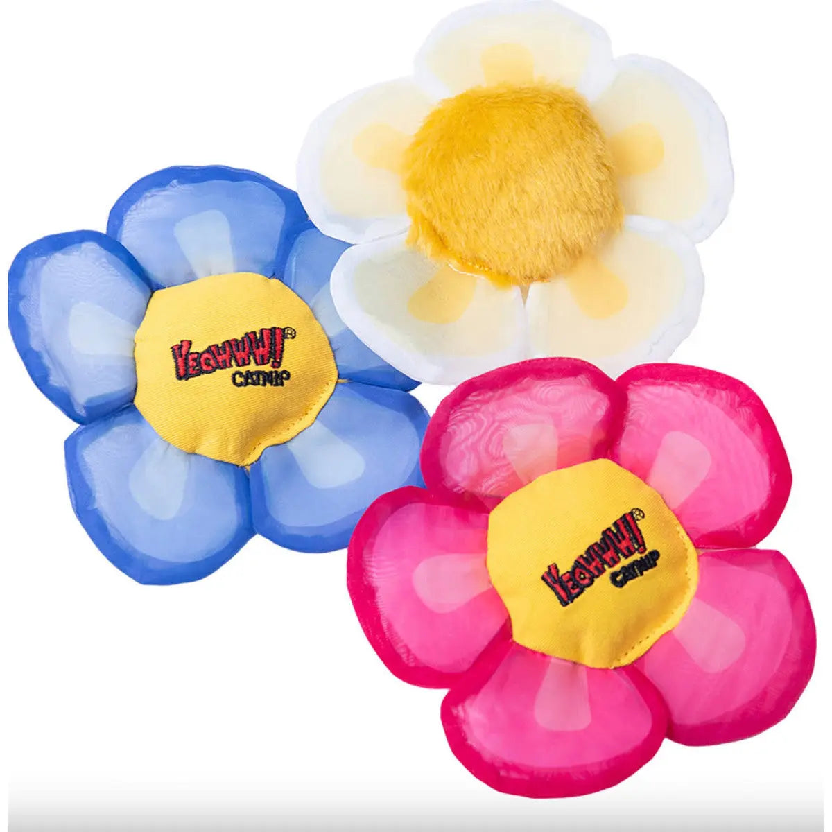 Yeowww! Organic Catnip Filled Daisy Flower Tops Cat Toy