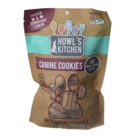 Howl's Kitchen Premium Antioxidant Formula Canine Chicken & Cranberry Flavored Cookies for Dogs