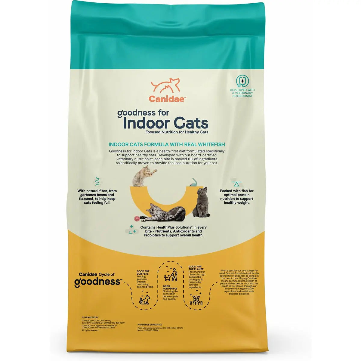 CANIDAE Premium Dry Cat Food Formula with Real Whitefish for Indoor Felines