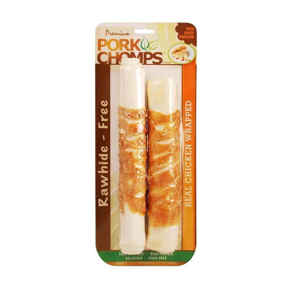 Pork Chomps™ Premium Real Chicken-Wrapped Expanded Dog Treat Rolls - 12 Count