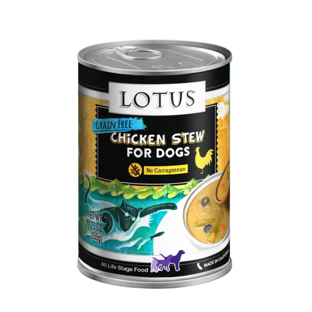 Wholesome Grain - Free Lotus Canned Dog Food with Chicken & Asparagus Stew