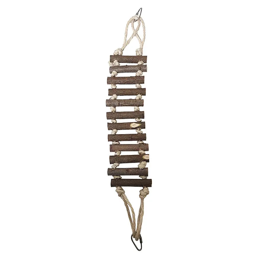 A & E Cages Durable Handmade Natural Wood Rope Ladder for Birds