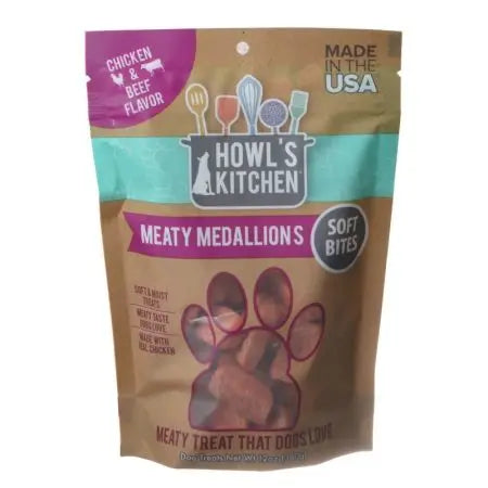 Howl's Kitchen Soft Meaty Medallions Bites - Tasty Chicken & Beef Flavor