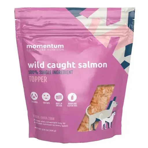 Momentum Carnivore Nutrition 3.75oz Freeze-Dried Raw Topper with Wild-Caught Salmon