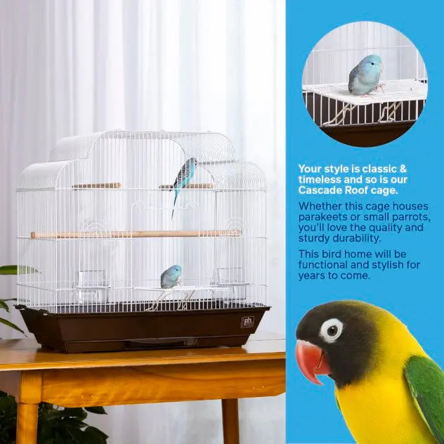 Prevue Pet Products High - Quality Keet/Tiel Bird Cage with Cascade - Style Roof