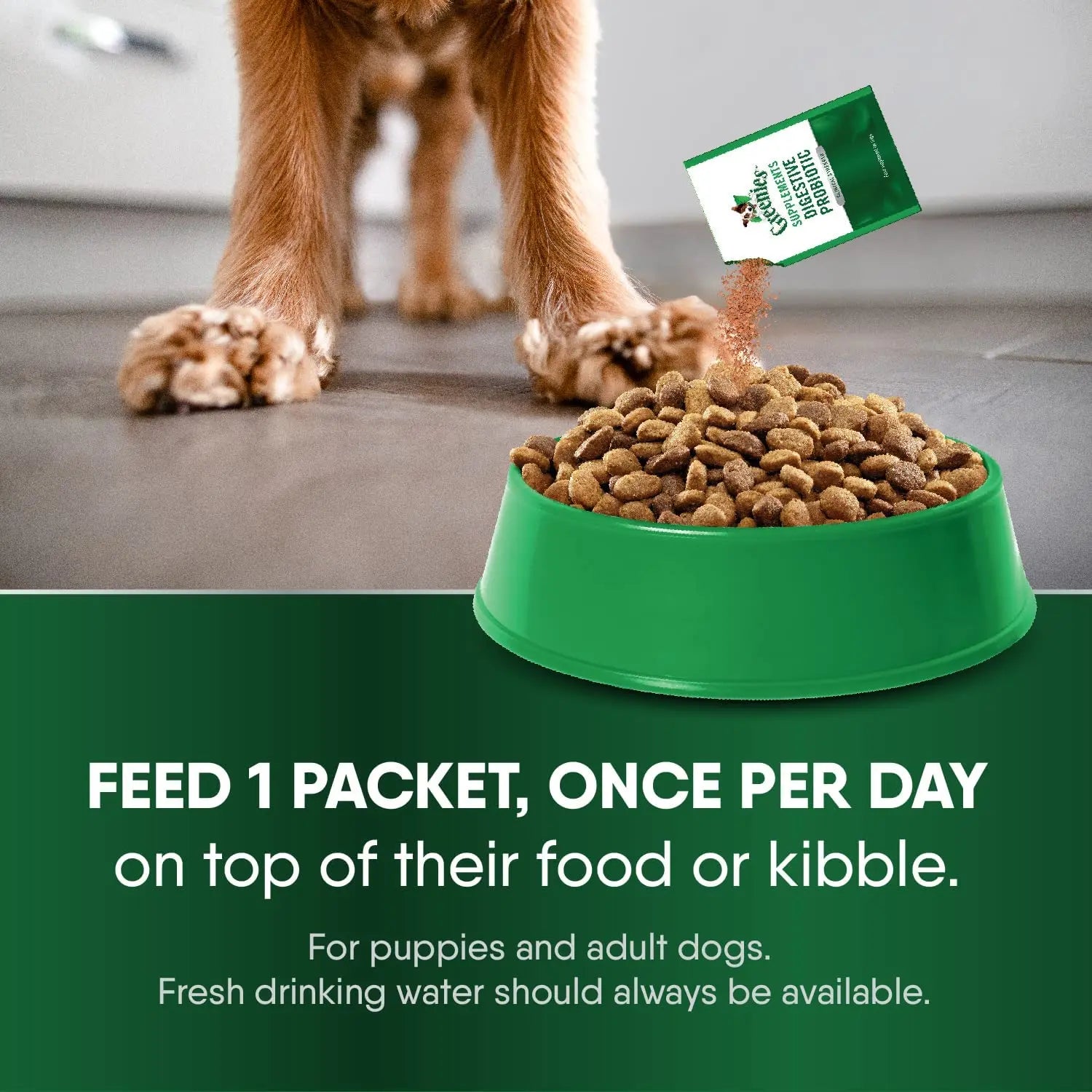 GREENIES High - Potency Digestive Probiotic Clinical - Strength Dietary Supplement for Dogs in 30 - Packet Pack