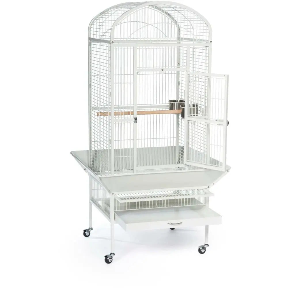 Prevue Pet Products Medium-Sized Dome Top Bird Cage in Chalk White Color
