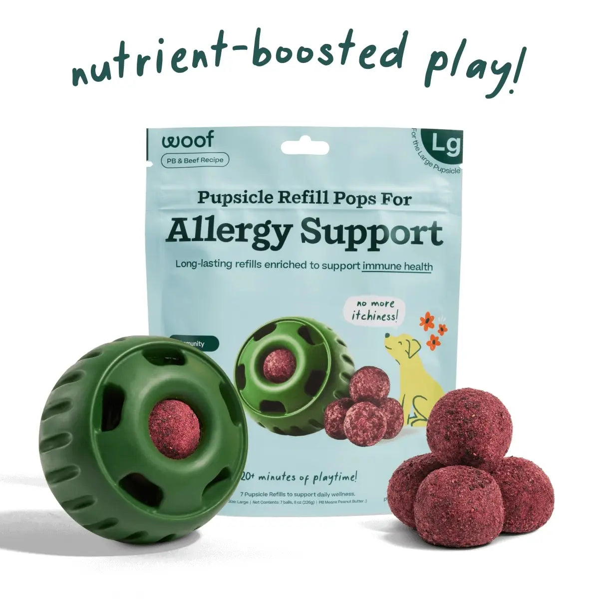 Woof Pet Long - Lasting Lickable Pupsicle Refills for Dog Allergy & Immunity