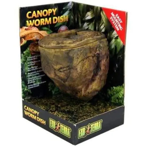 Exo Terra Elevated Escape-Free Canopy Worm Feeder Dish