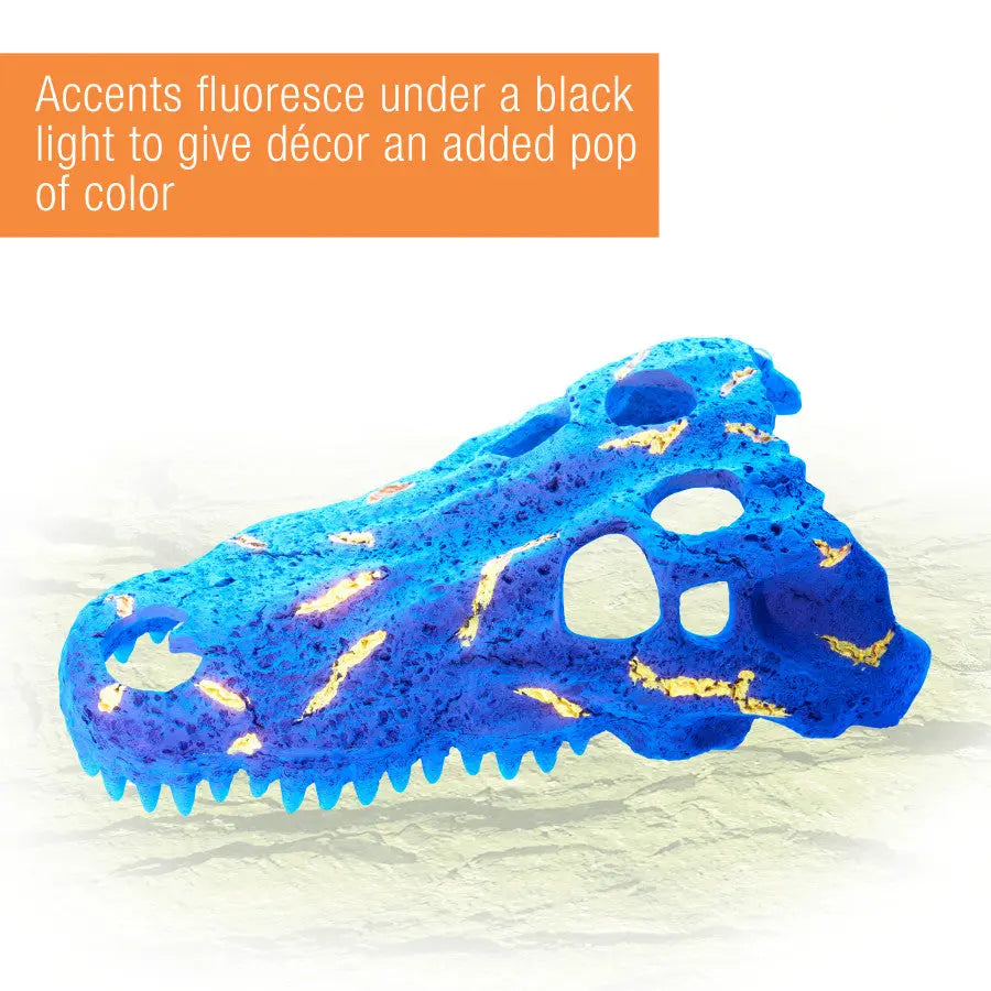 Zilla Decorative Crocodile Skull Rapid Sense Reptile Supply for Optimal UV Detection