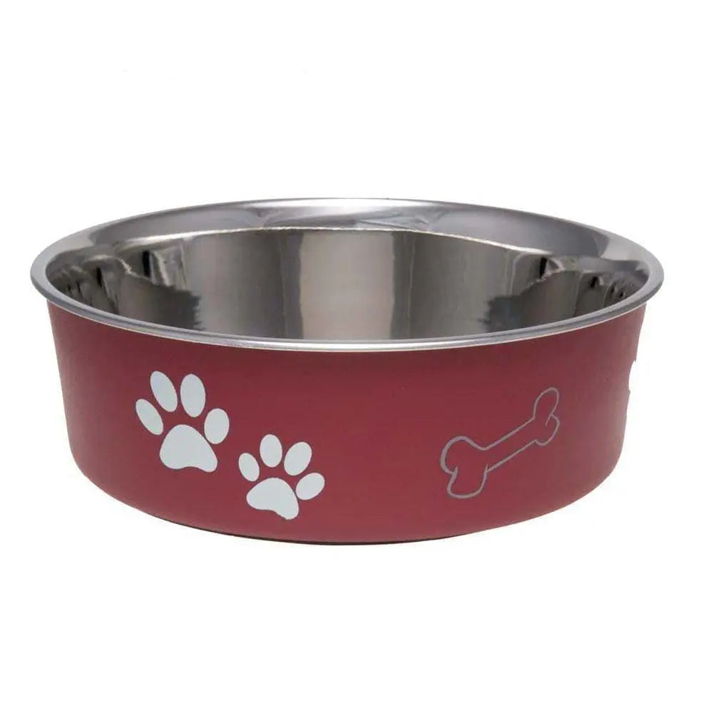 Loving Pets® Bella Bowls Classic Medium-Sized Pet Food Dish in Merlot Color