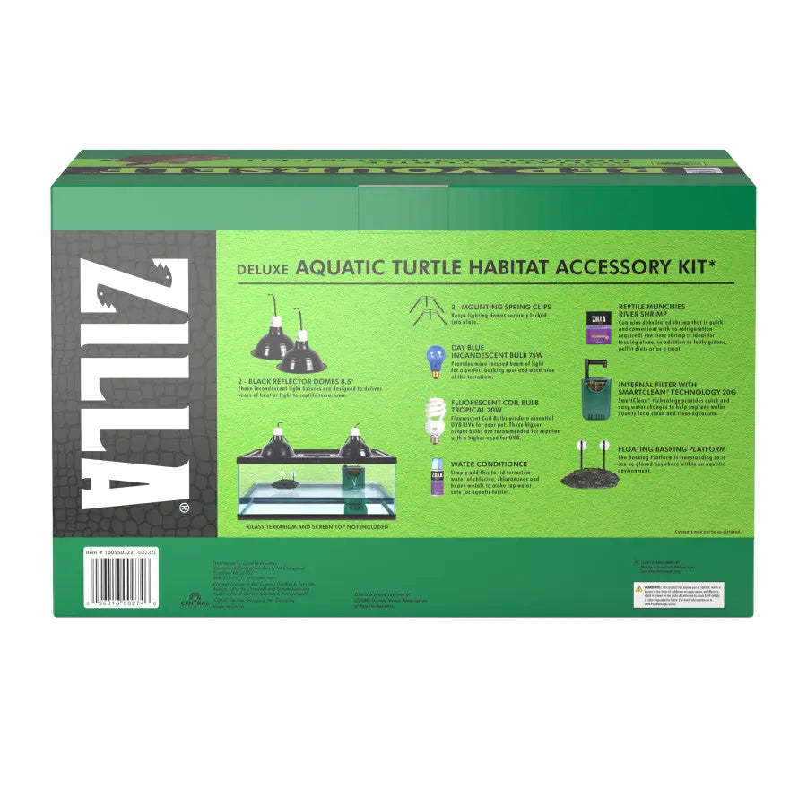 Comprehensive Zilla Aquatic Turtle Habitat Accessory Starter Kit