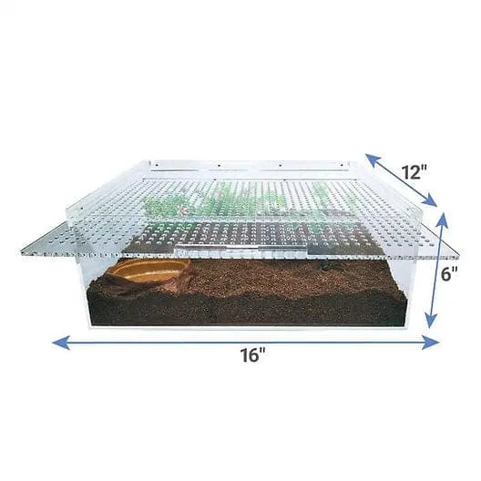 Extra Large Flat and Transparent Acrylic Enclosure for Reptile Breeding - Ideal Terrarium Cage Tank