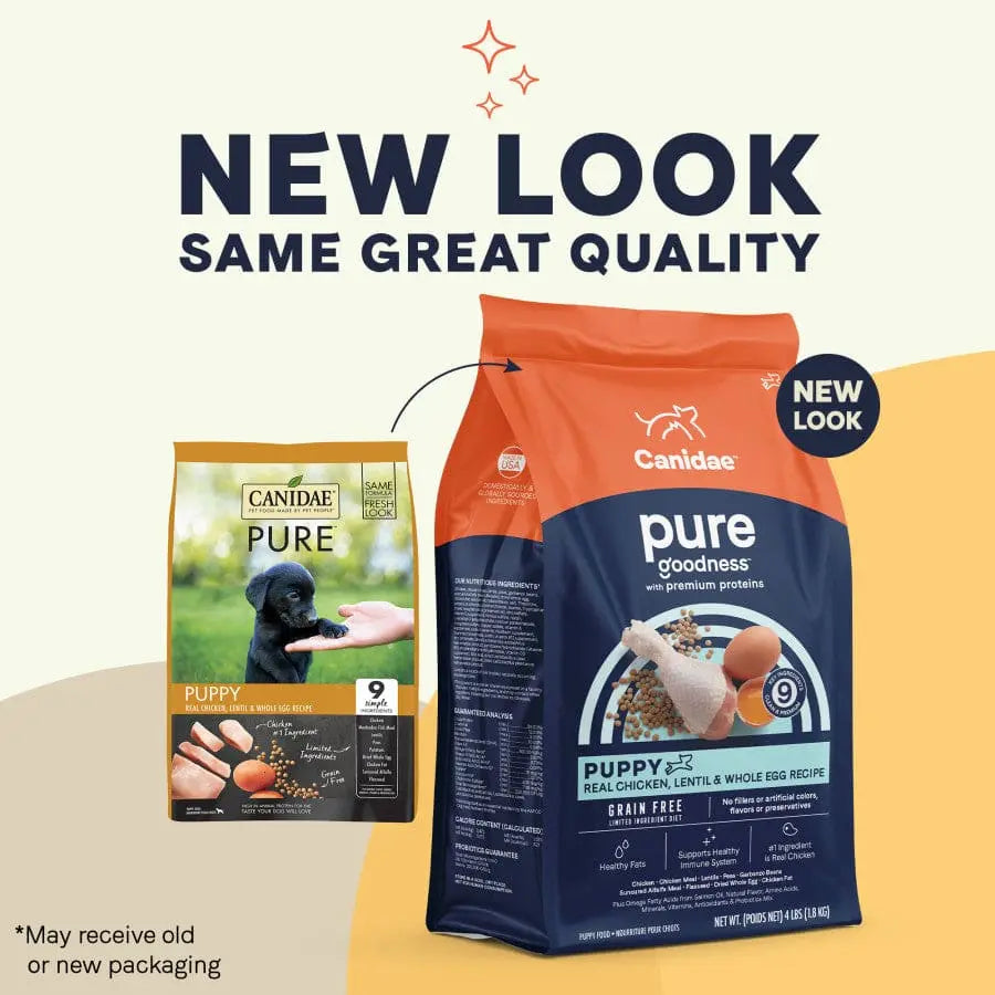 CANIDAE PURE Grain-Free Puppy Formula with Real Chicken, Lentil & Whole Egg Dry Dog Food