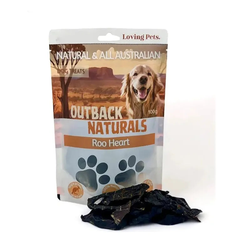 Loving Pets Australia Premium Roo Heart-shaped Dog Chew Treats, 7.05 Ounces