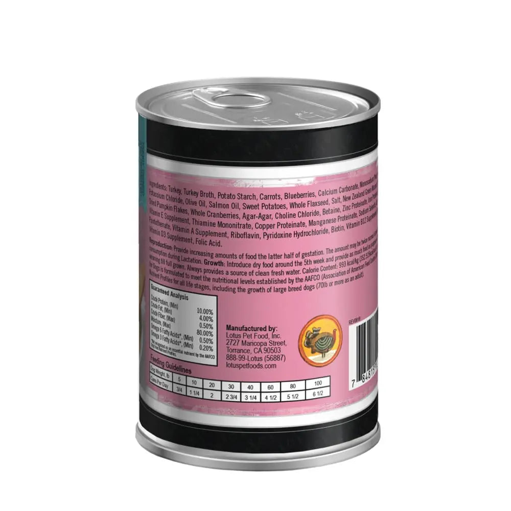Lotus Premium Grain-Free Canned Dog Food - Wholesome Turkey Stew for Canine Companions