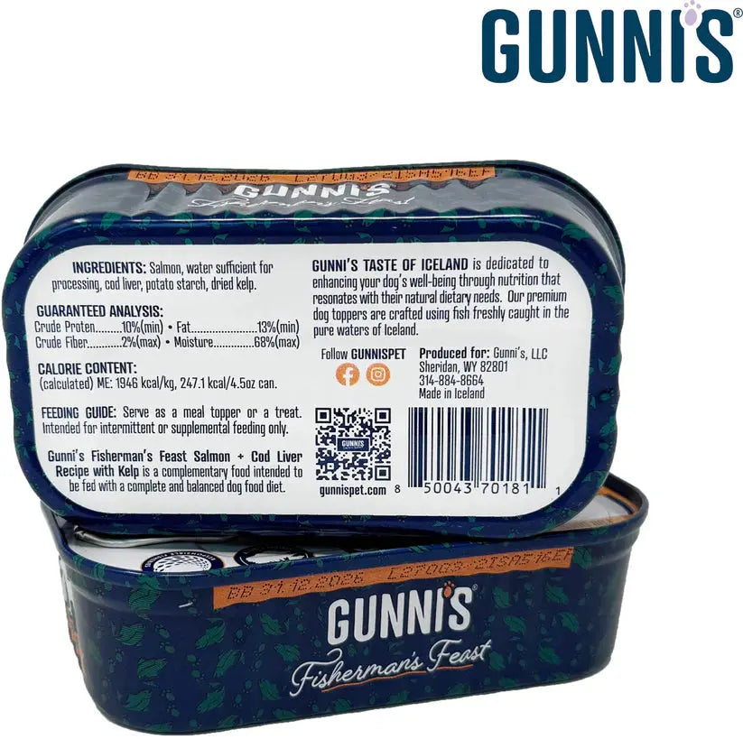 Gunni's Premium Dog Food Topper with Nutritious Kelp - 4.5 Ounce Can, Pack of 12