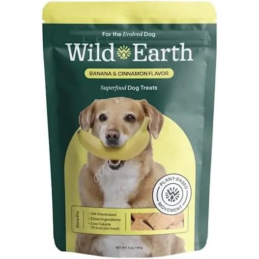 Wild Earth 5oz Vegan Superfood Dog Treats with Koji, Banana & Cinnamon