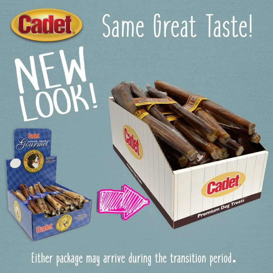 Cadet Premium Slow - Roasted 100% Real Beef Bully Sticks for Dogs