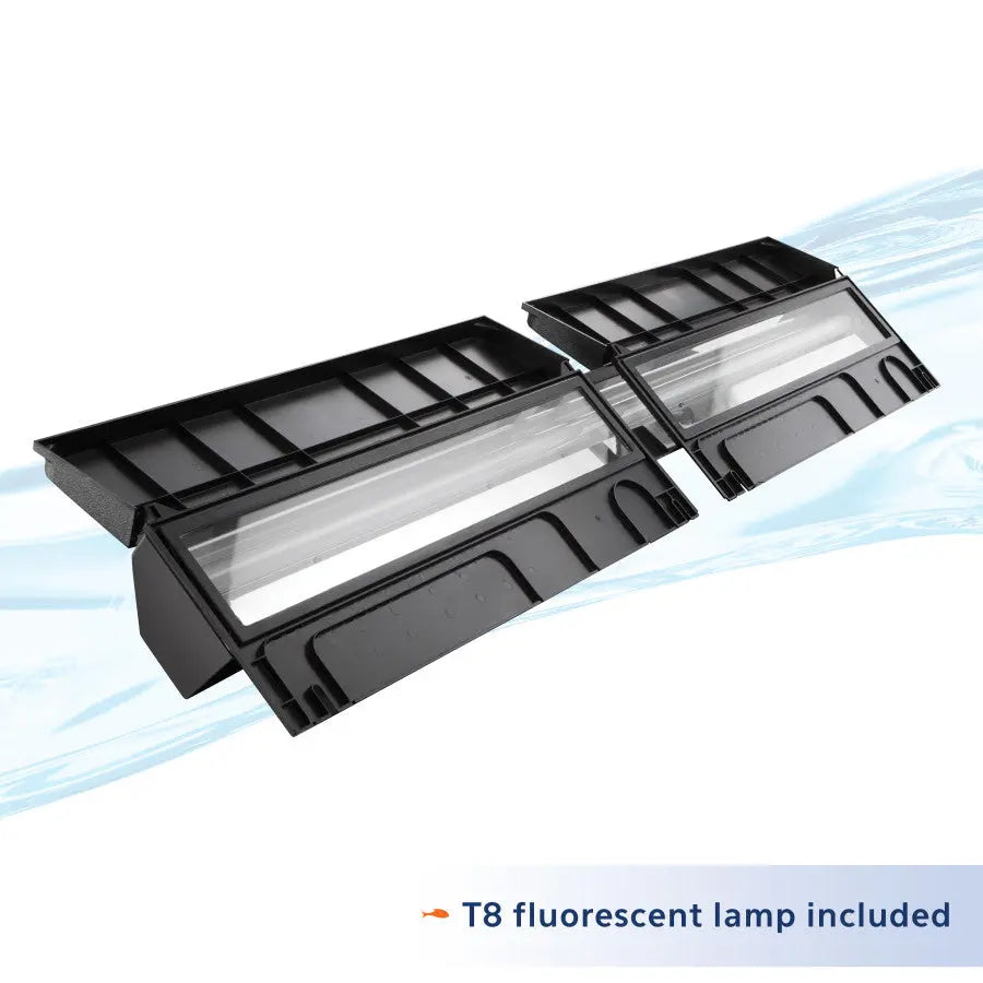 Aqueon Premium T-8 Fluorescent Full-Size Aquarium Hood in Elegant Black Color