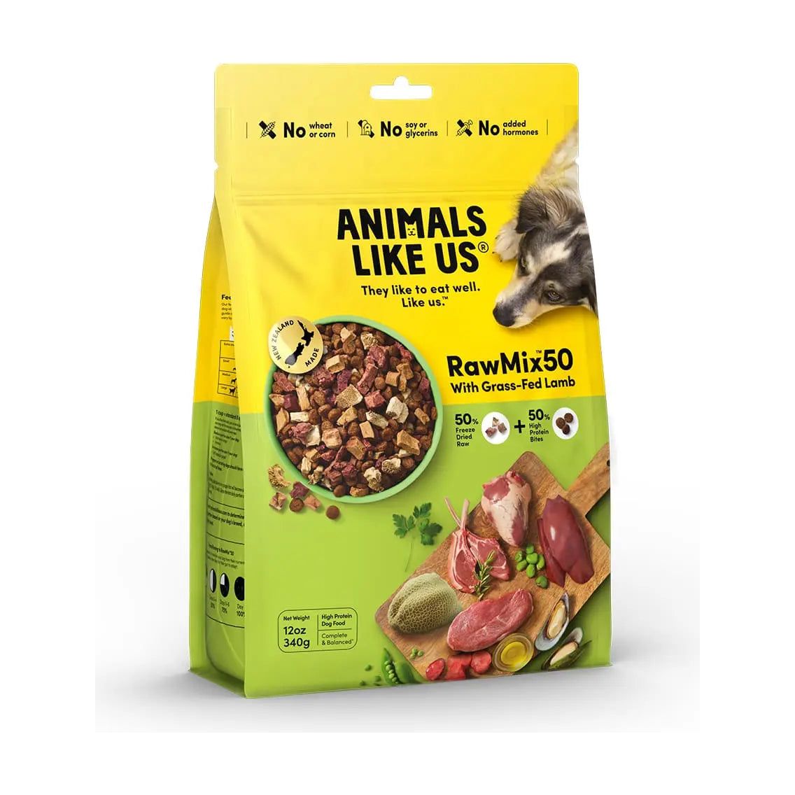 Animals Like Us Premium Freeze - Dried RawMix50 Grass - Fed Lamb Formula for Dogs