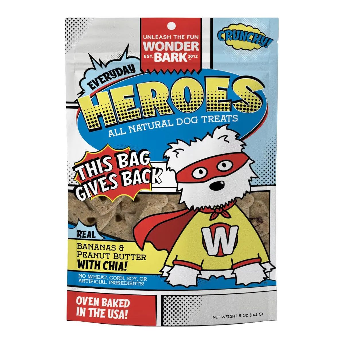 Wonder Bark 5oz Everyday Heroes All - Natural Crunchy Dog Treats