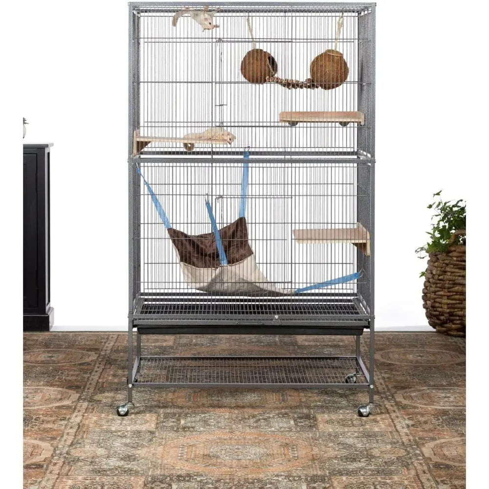 Prevue Pet Products Chalk White Small Bird Flight Cage F041 with Stand