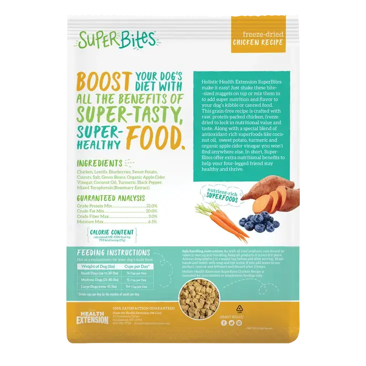 Health Extension Freeze - Dried Premium Raw Chicken SuperBites Dog Food