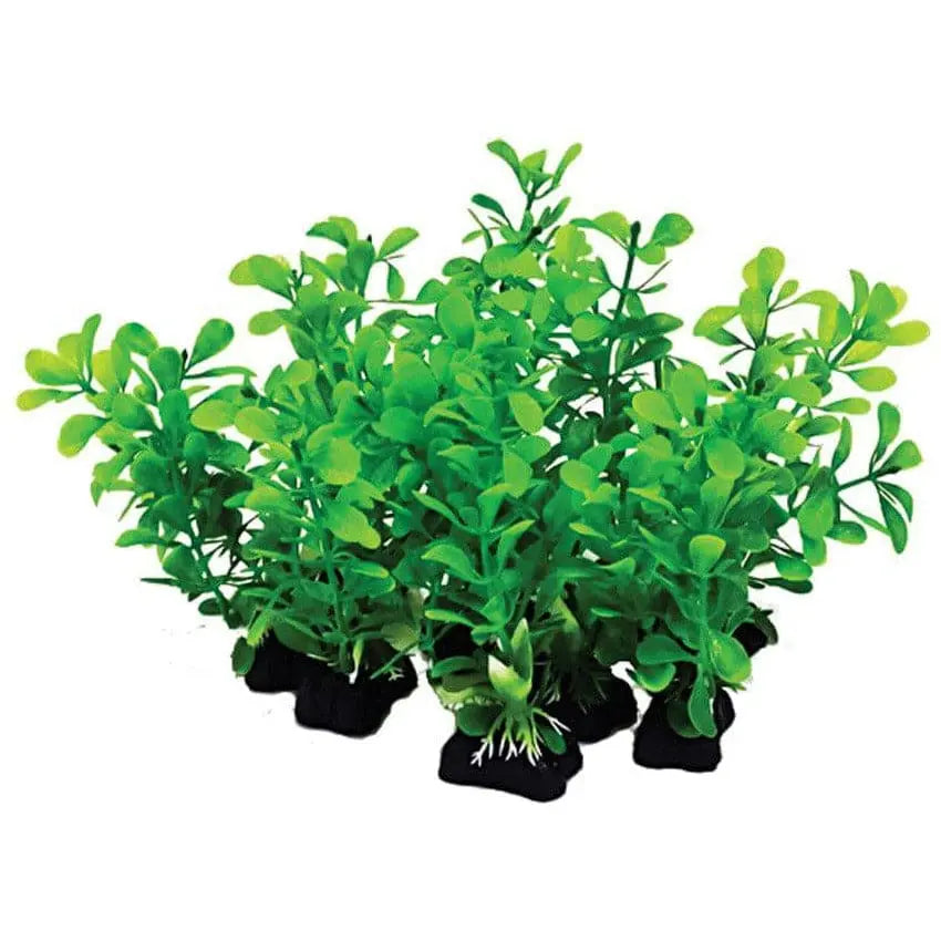 Aquatop Assorted Plastic Aquarium Plants - 12 Piece Mix