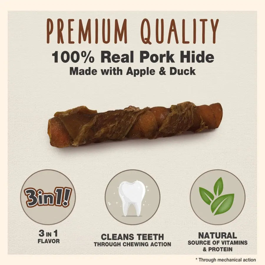Cadet Gourmet Premium Triple - Flavored Pork Hide Twists Dog Treats