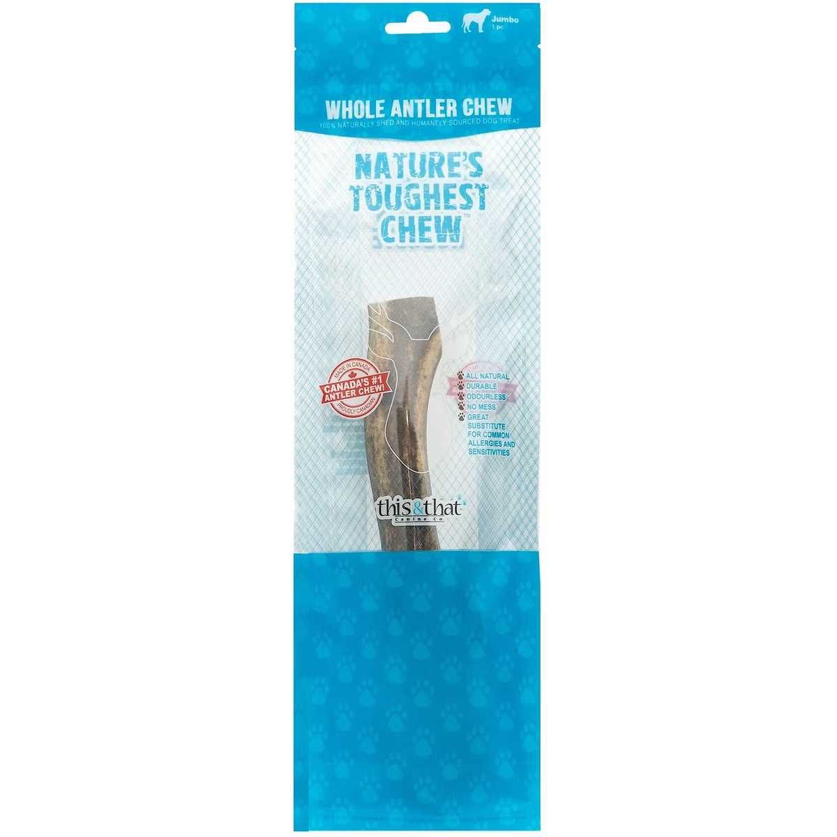 This & That's Top - Quality Premium Whole Elk Antler Chewing Dog Treat for Canine Companions