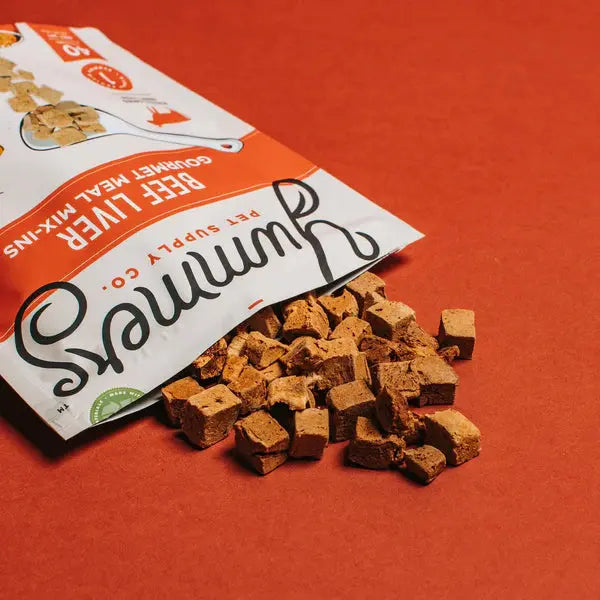 Yummers 2.5 oz Freeze-dried American Beef Liver Gourmet Topper for Dogs