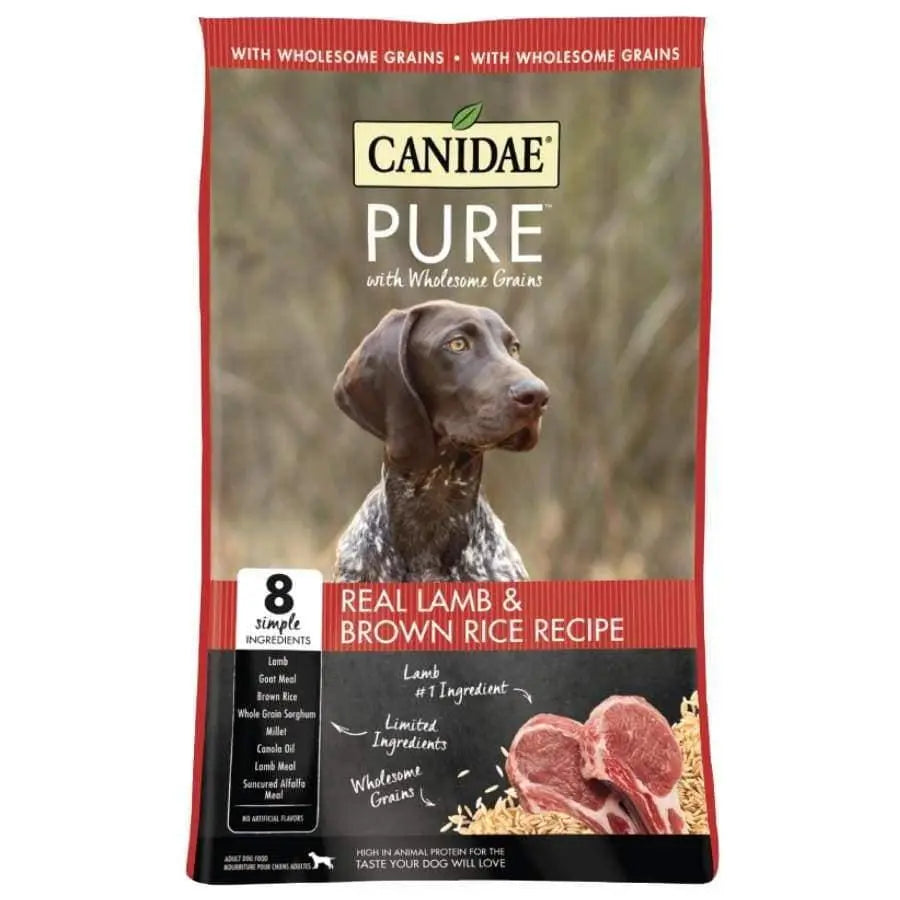 CANIDAE PURE Premium Dry Dog Food - Real Lamb & Brown Rice Recipe with Wholesome Grains