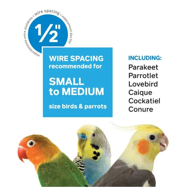 Prevue Pet Products High - Quality Keet/Tiel Bird Cage with Cascade - Style Roof