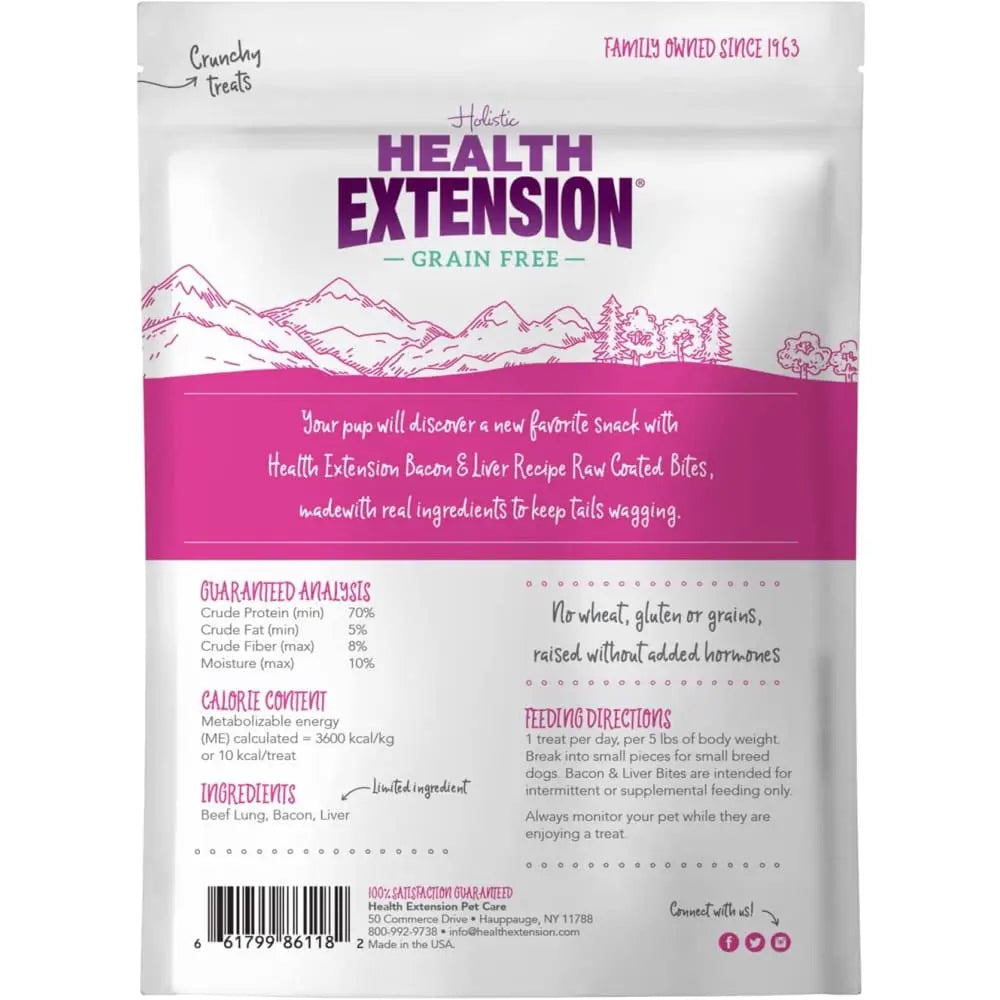 Healthy 5 oz Bacon-flavored Bully Puffs Dog Treats by Health Extension