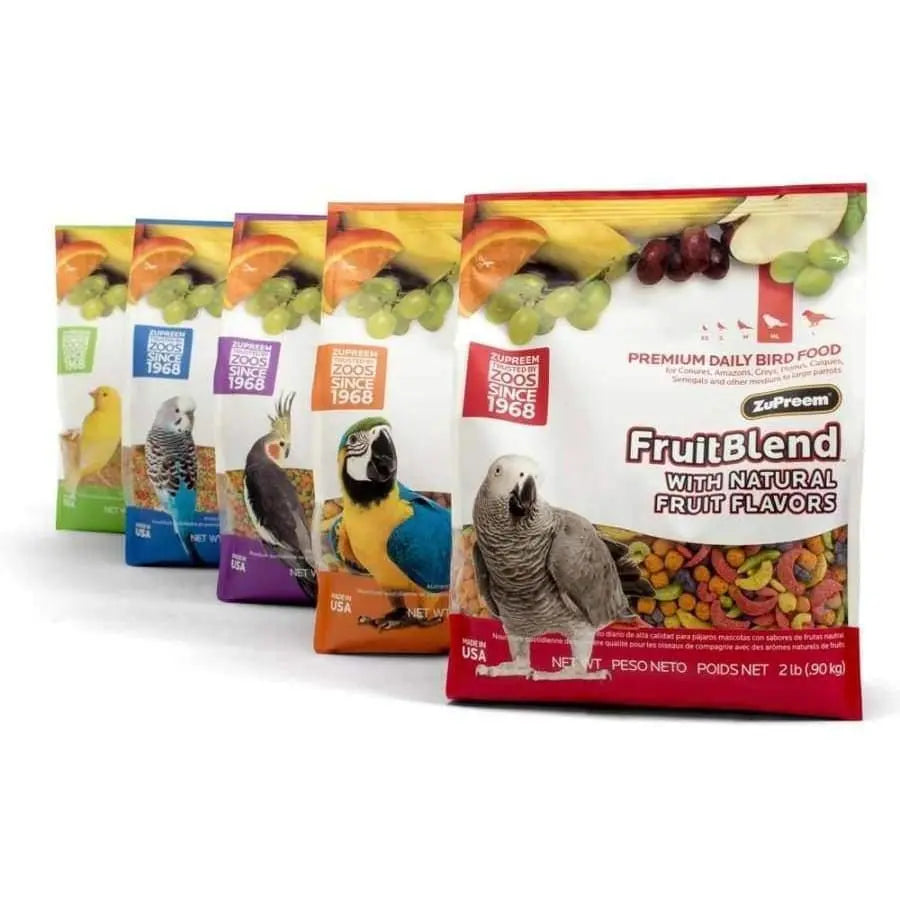 ZuPreem Premium Pelleted Bird Food with Natural Fruit Blend Flavor for Small Birds - 2 Pound Package