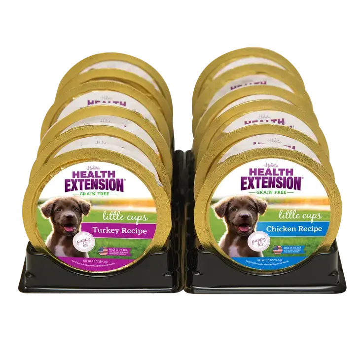 Health Extension Puppy Wet Food in Small Cups, 12 Packs of 3.5 oz