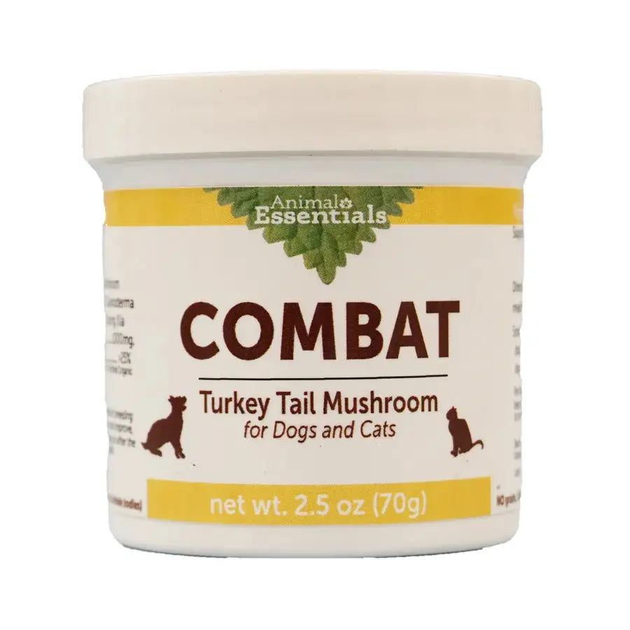 Animal Essentials Combat Turkey Tail Mushroom Pet Vitamin Supplement 70g for Cats & Dogs