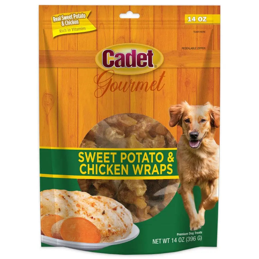Cadet Gourmet Premium Dog Treats: Sweet Potato and Chicken Wrapped Delights
