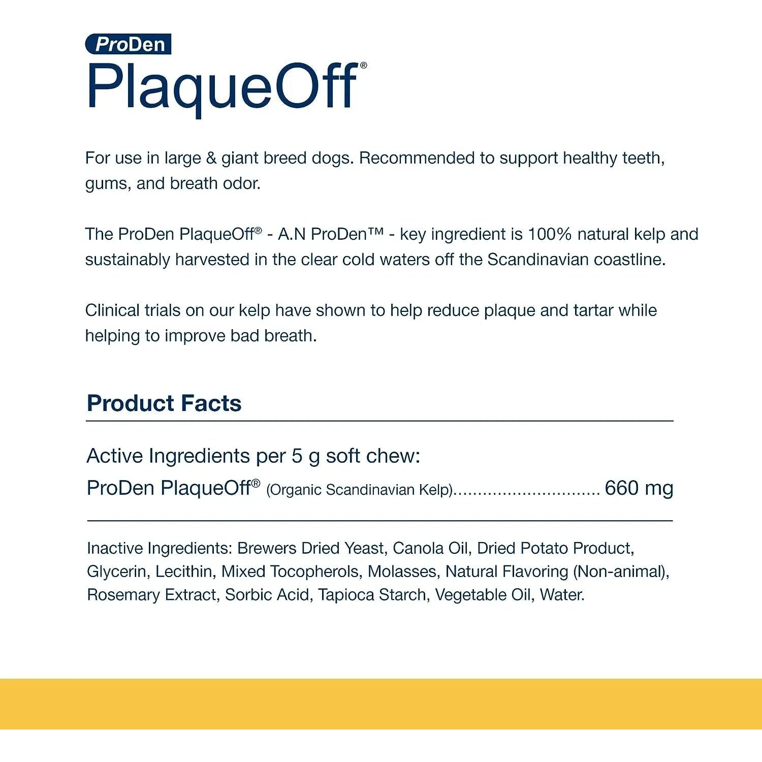 ProDen PlaqueOff Soft Chews for Large - Sized Breed Dogs