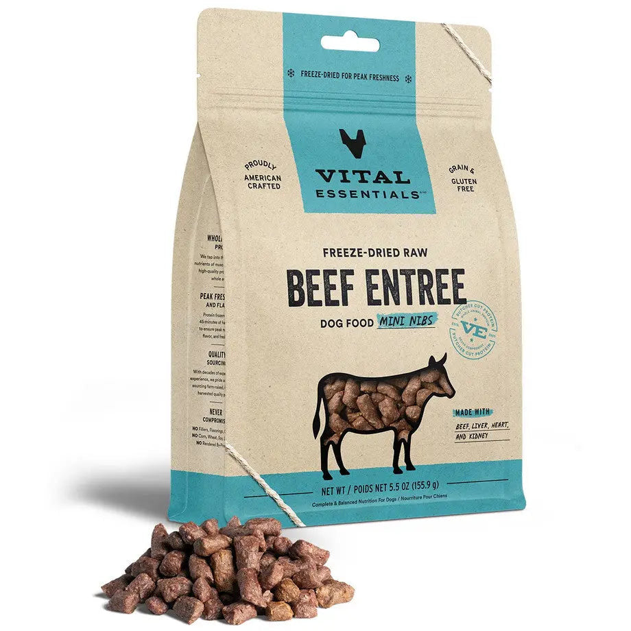 Vital Essentials® Freeze-Dried Raw Mini Nibs Beef Entree for Dogs