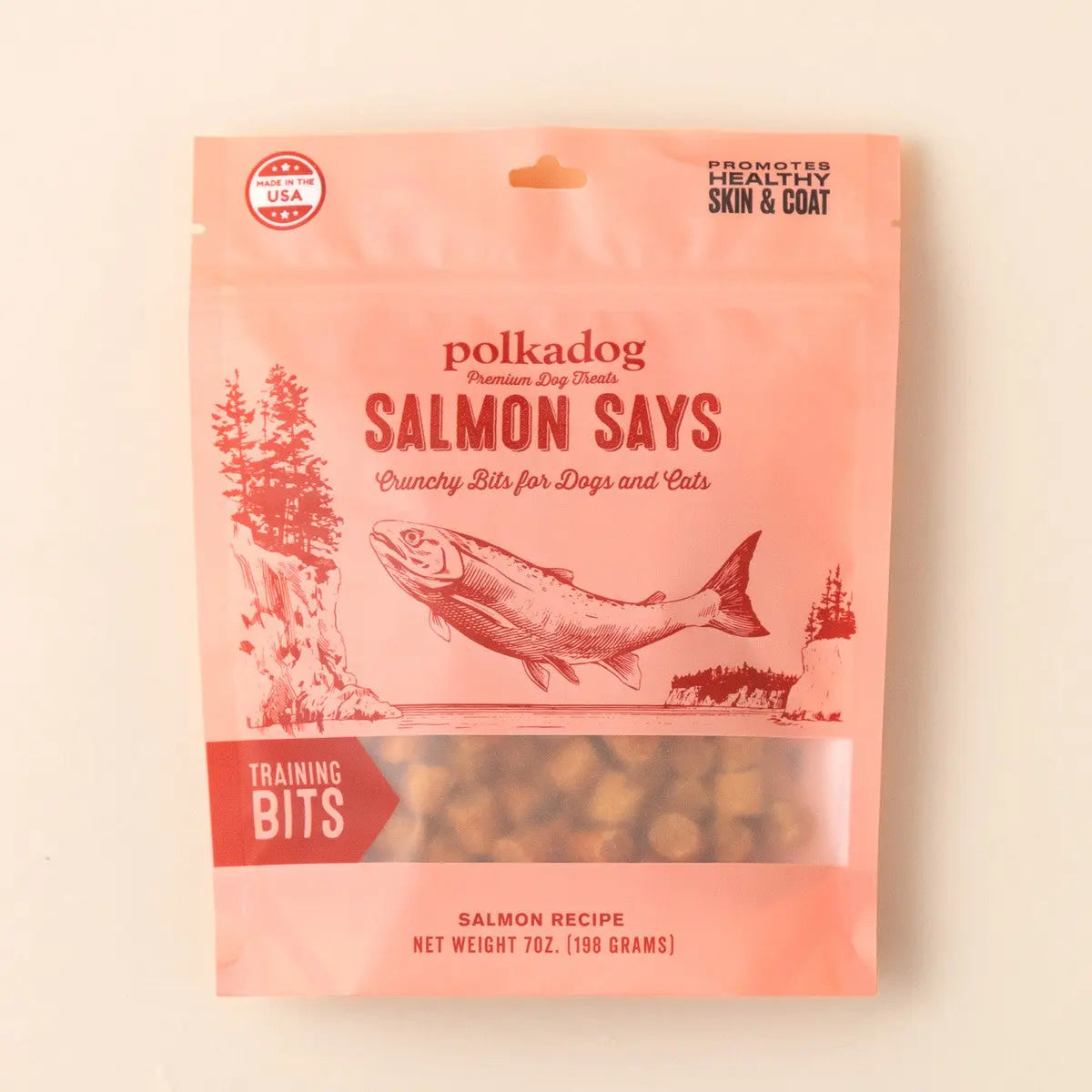 Polka Dog's Healthy Salmon Training Bits for Dogs and Cats